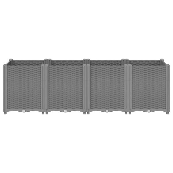 vidaXL Sodo lovelis, &scaron;viesiai pilkos spalvos, 160x40x53cm, PP