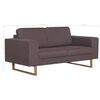 vidaXL Dvivietė sofa, taupe spalvos, audinys