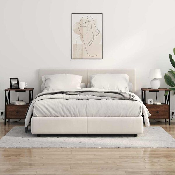 vidaXL &Scaron;alia lovos spintelė Rudas ąžuolas 41,5 x 40,5 x 55 cm