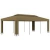 vidaXL Pavėsinė su dvigubu stogu, taupe spalvos, 3x6m, 180g/m&sup2;