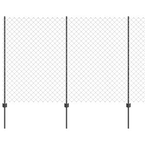 vidaXL Grandininės tvoros su stulpeliu 25 x 1,6 m PVC dengtas plienas