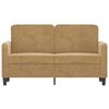 vidaXL Dvivietė sofa, rudos spalvos, 120cm, aksomas