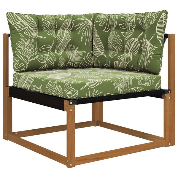 vidaXL Lauko sofa pagalvėlė 3 pcs Lapų dizainas Poliesteris