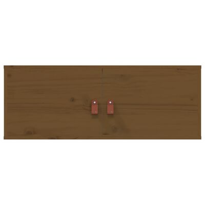vidaXL Sieninės spintelės, 2vnt., medaus rudos, 80x30x30cm, pušis