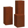 vidaXL Augalų stovas 3 pcs Rūdijanti