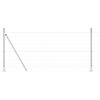vidaXL Tvora su stulpais Sidabro 1 x 10 m Plienas