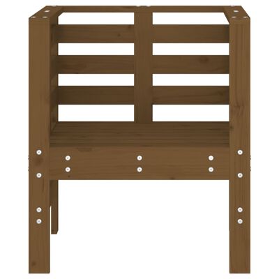 vidaXL Sodo kėdės, 2vnt., medaus rudos, 61,5x53x71cm, pušies masyvas