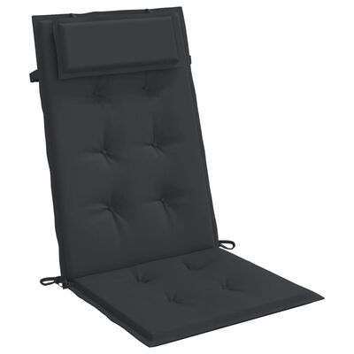 vidaXL Kėdės pagalvėlės, 2vnt., juodos spalvos, oksfordo audinys