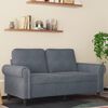 vidaXL Dvivietė sofa, tamsiai pilkos spalvos, 120cm, aksomas