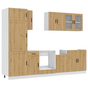 vidaXL Virtuvinių spintelių komplektas, 8 dalių, Kalmar, artisano