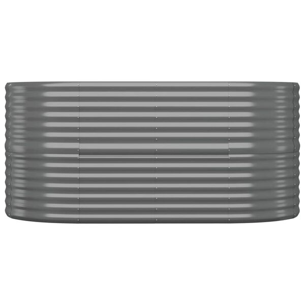 vidaXL Aukštas sodo lovelis, pilkas, 152x80x68cm, cinkuotas plienas