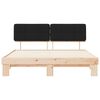 vidaXL Lovo rėmas su apmu&scaron;tu galvūgaliu Juoda 180 x 200 cm