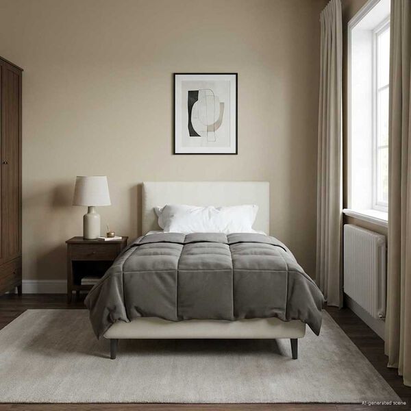 vidaXL Vasaros antklodė &Scaron;viesiai pilka 140 x 220 cm Mikropluo&scaron;tas