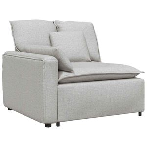 vidaXL Modulinė sofa su porankiu ir pagalvėlėmis, pilka, 100 cm
