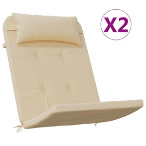 vidaXL Adirondack kėdės pagalvėlės, 2vnt., smėlio, oksfordo audinys