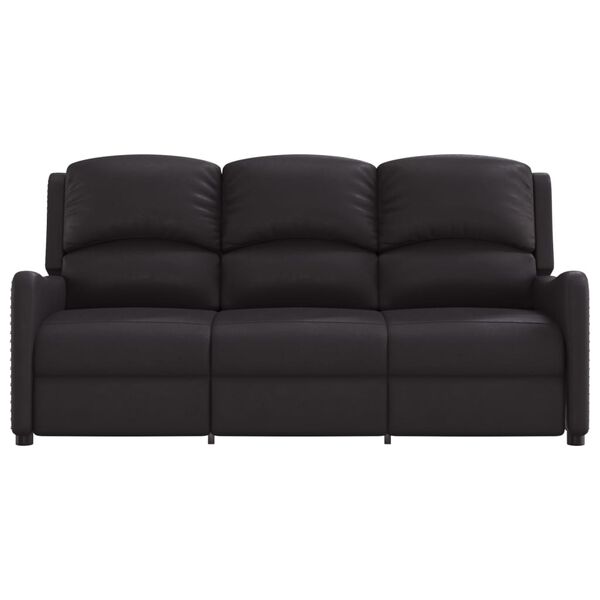 vidaXL Trivietis atlošiamas masažinis krėslas, juodas, dirbtinė oda