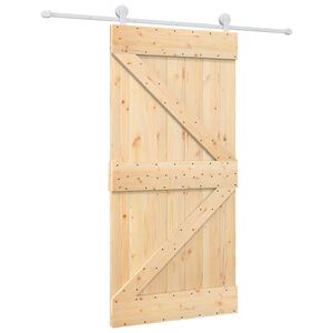 vidaXL Slankios durys 100 x 210 cm Pu&scaron;ies medienos masyvas