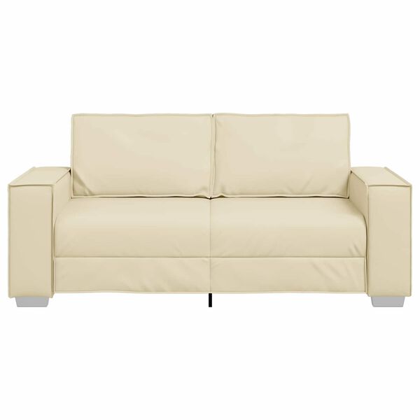 vidaXL Sofa Kreminė 180 x 80 x 84 cm audinys