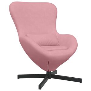 vidaXL Kiau&scaron;inio formos krėslas Rožinė 63 x 73 x 90 cm Aksomas