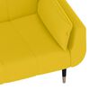 vidaXL Dvivietė sofa-lova su dvejomis pagalvėmis, geltona, aksomas