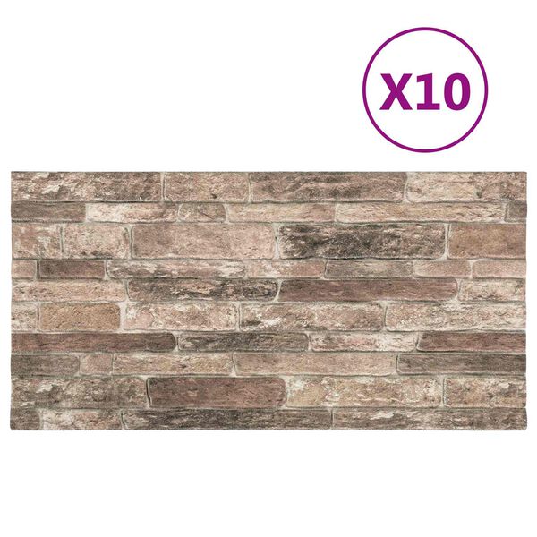 vidaXL Sienų plok&scaron;tės 10 pcs Įvairiaspalvis 100 x 50 cm EPS putos