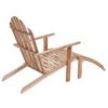 vidaXL Adirondack kėdė su atrama kojoms, tikmedžio mediena