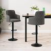 vidaXL Baro taburetės, 2vnt., tamsiai pilkos spalvos, aksomas