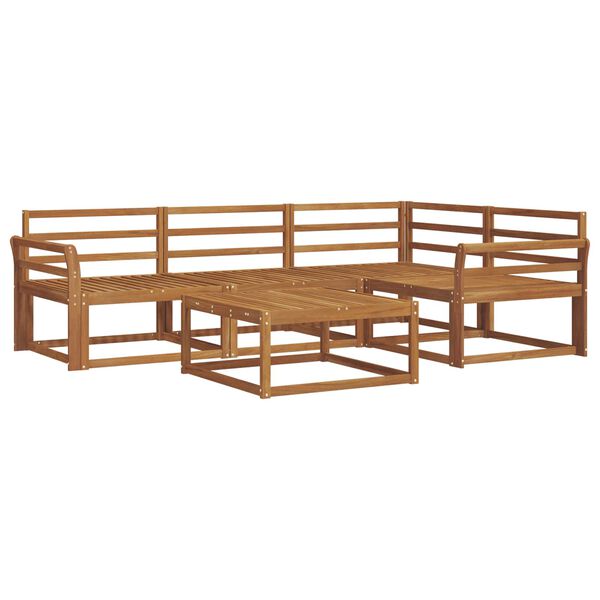 vidaXL Lauko sofos komplektas 5 pcs Natūrali Kietos akacijos mediena