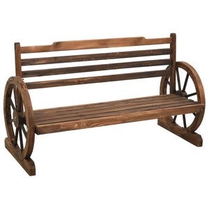 vidaXL Sodo souliukas, 112cm, eglės medienos masyvas