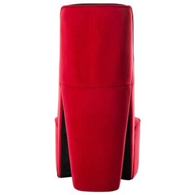 vidaXL Aukštakulnio formos kėdė, raudonos spalvos, aksomas