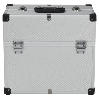 vidaXL Įrankių lagaminas, sidabrinis, 38x22,5x34cm, aliuminis