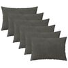 vidaXL Pagalvėlės užvalkalas 6 pcs HEERLEN Tamsiai pilka 30 x 50 cm