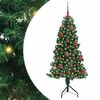 vidaXL Kampinis dirbtinis Kalėdų medis Žalia 150 cm PVC ir metalas