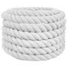 vidaXL Medvilninė virvė 30 mm 10 m Balta 100% Medvilnė