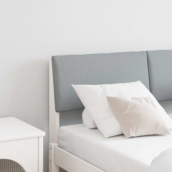 vidaXL Apmu&scaron;ta lovos galvūgalis &Scaron;viesiai pilka 120 cm