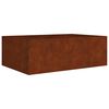 vidaXL Auk&scaron;tas sodo lovelis, 120x80x40cm, Corten plienas