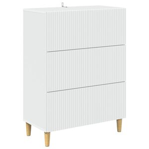 vidaXL Stalčių spintelė Balta 66 x 34,5 x 90 cm Apdirbta mediena