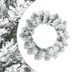 vidaXL Kalėdų Vainikas Balta &Oslash; 30 cm PVC