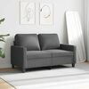 vidaXL Dvivietė sofa, tamsiai pilkos spalvos, 120cm, audinys