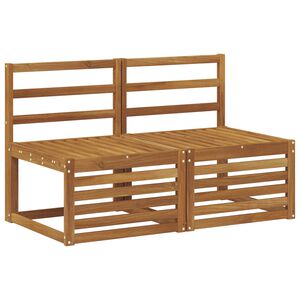 vidaXL 2 Vienetas Lauko Vidurinis Sofa Kietos akacijos mediena