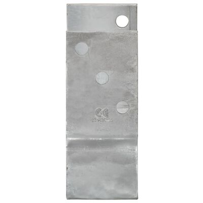vidaXL Tvoros stulpai, 6vnt., sidabrinės spalvos, 12x6x15cm, plienas