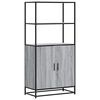 vidaXL Highboard Pilka Sonoma 68x35x139 cm Mediena ir metalas