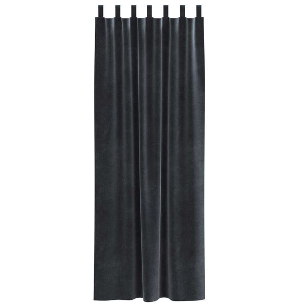 vidaXL Užtemdymo užuolaidos 2 pcs Tamsiai pilka 140 x 225 cm Aksomas
