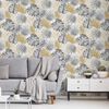 DUTCH WALLCOVERINGS Tapetai, juodos spalvos, su monstera lapais