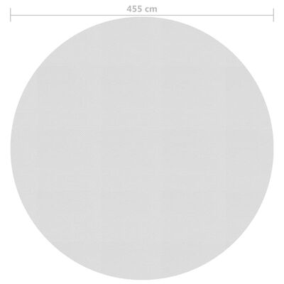 vidaXL Saulę sugerianti baseino plėvelė, pilkos spalvos, 455cm, PE