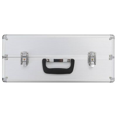vidaXL Įrankių lagaminas, sidabrinės spalvos, 47x36x20cm, aliuminis