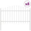 vidaXL Sodo tvora 8 pcs Balta 170 x 140 cm