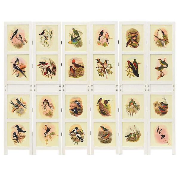 vidaXL Romdivider Panel Balta 212 x 165 cm MDF plok&scaron;tė