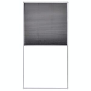 vidaXL Plisuotas tinklelis nuo vabzdžių su rėmu, 80x160cm