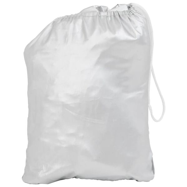 vidaXL Pusės automobilio uždangalas su kabliukais, sidabrinis, XL